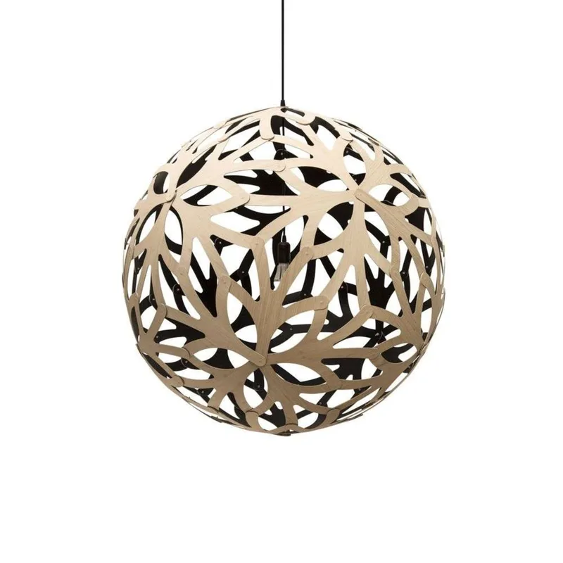Coral hanglamp Ø 40 cm hout/zwart de David Trubridge – photo du produit