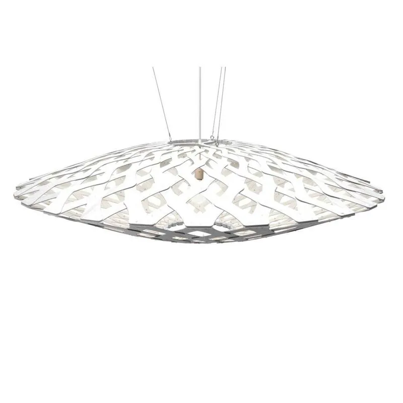 Flax Hanglamp Ø150 Wit 2 Kanten från David Trubridge – produktbild
