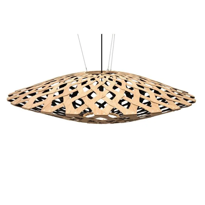 Flax Hanglamp Ø150 Zwart 1 Kant de David Trubridge – photo du produit