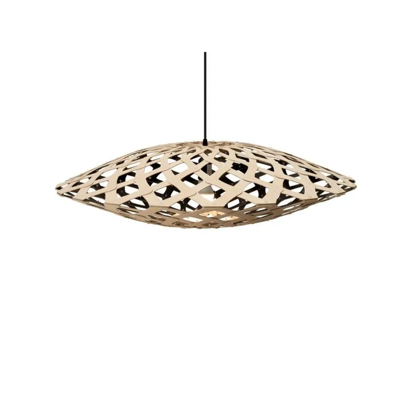 Flax Hanglamp Ø80 Zwart 1 Kant de David Trubridge – photo du produit