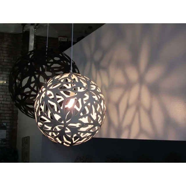 Floral Hanglamp Ø60 Zwart 1 Kant