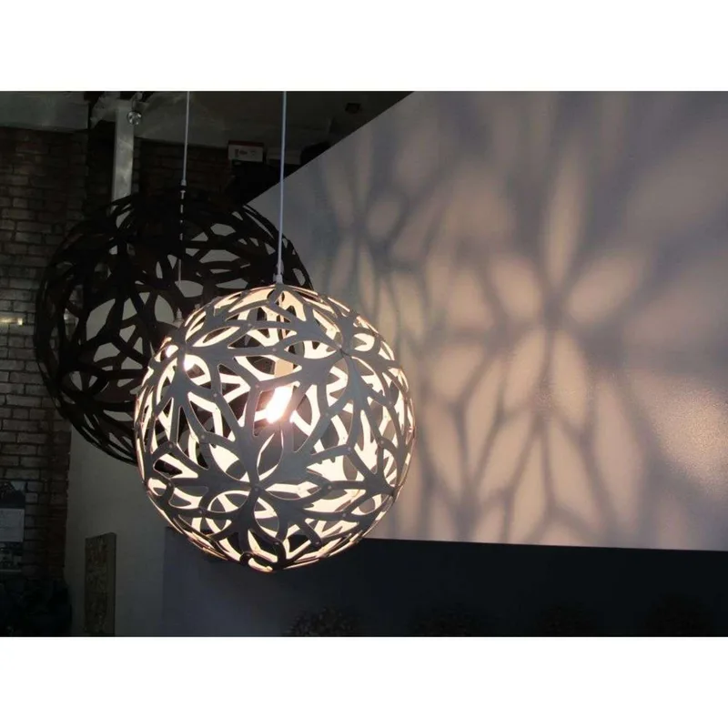 Floral Hanglamp Ø80 Zwart 1 Kant by David Trubridge – product photo
