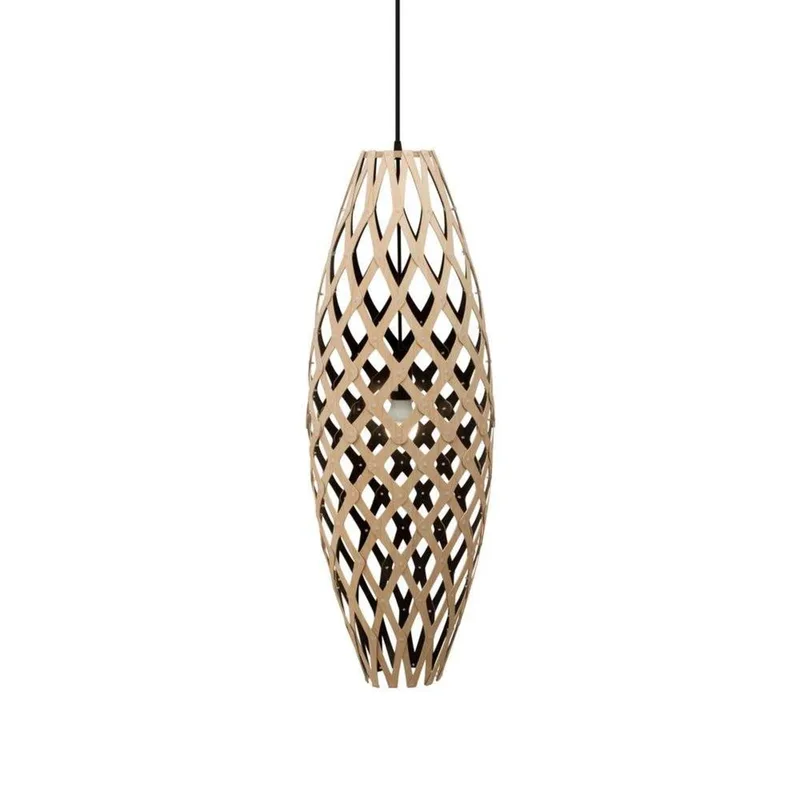 Hinaki hanglamp 90 cm hout/zwart by David Trubridge – product photo