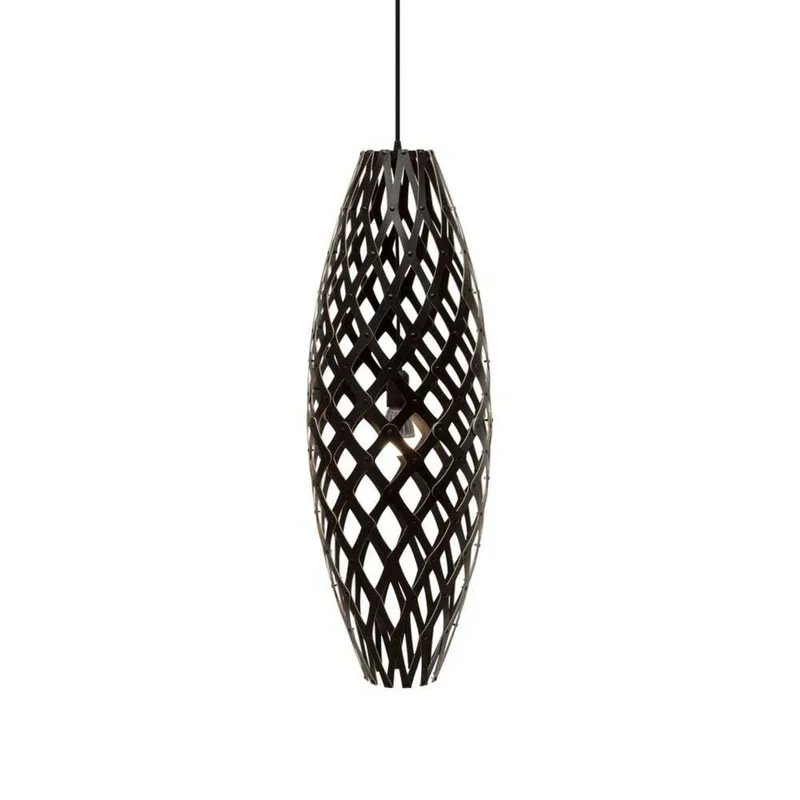 Hinaki hanglamp 90 cm zwart van David Trubridge – productfoto