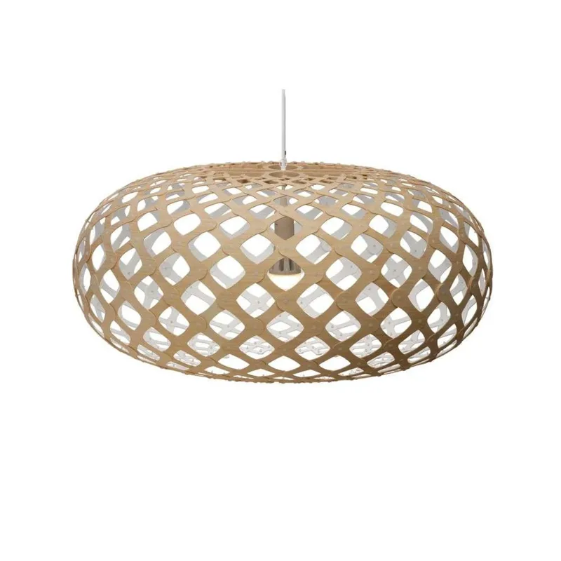 Kina hanglamp Ø 100 cm hout/wit van David Trubridge – productfoto