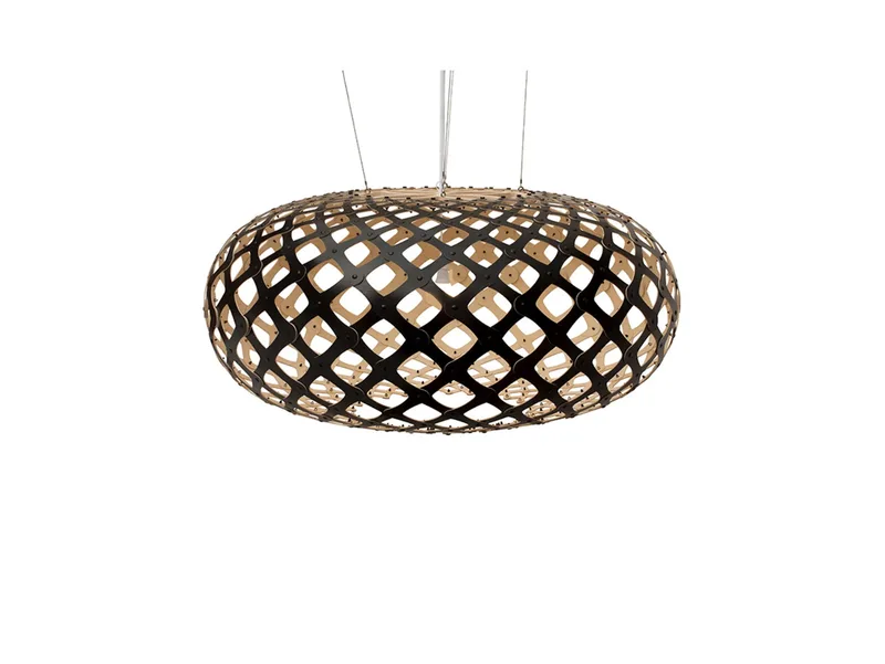 Kina Hanglamp Ø140 Zwart 1 Kant van David Trubridge – productfoto