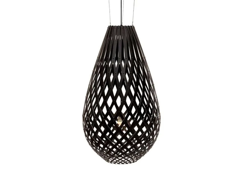 Koura hanglamp 160 cm zwart de David Trubridge – photo du produit