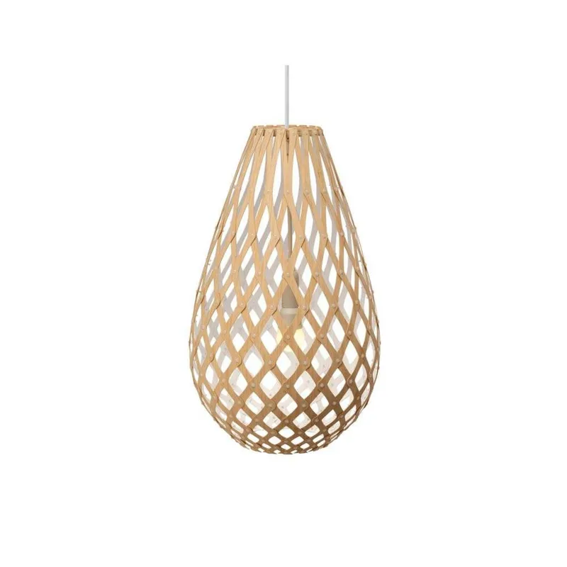 Koura Pendelleuchte 50 cm Holz/Weiß von David Trubridge – Produktfoto