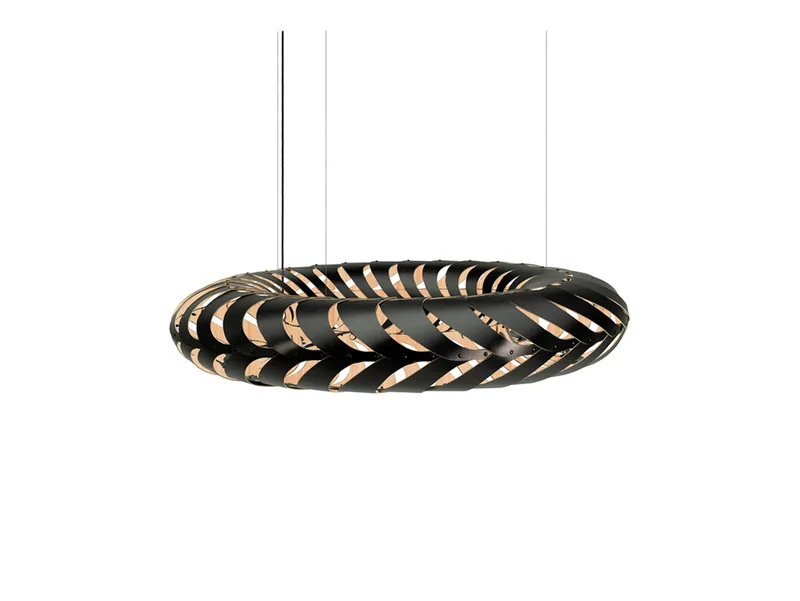 Maru Hanglamp Ø110 Zwart 1 Kant by David Trubridge – product photo