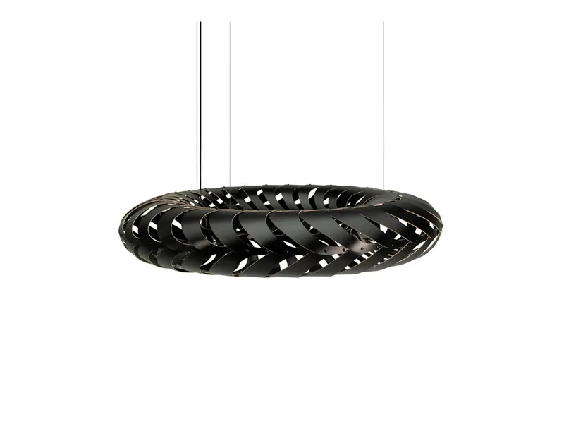Maru Hanglamp Ø110 Zwart 2 Kanten fra David Trubridge – produktbillede