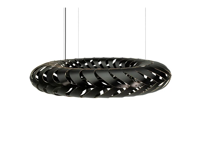 Maru Hanglamp Ø140 Zwart 2 Kanten by David Trubridge – product photo