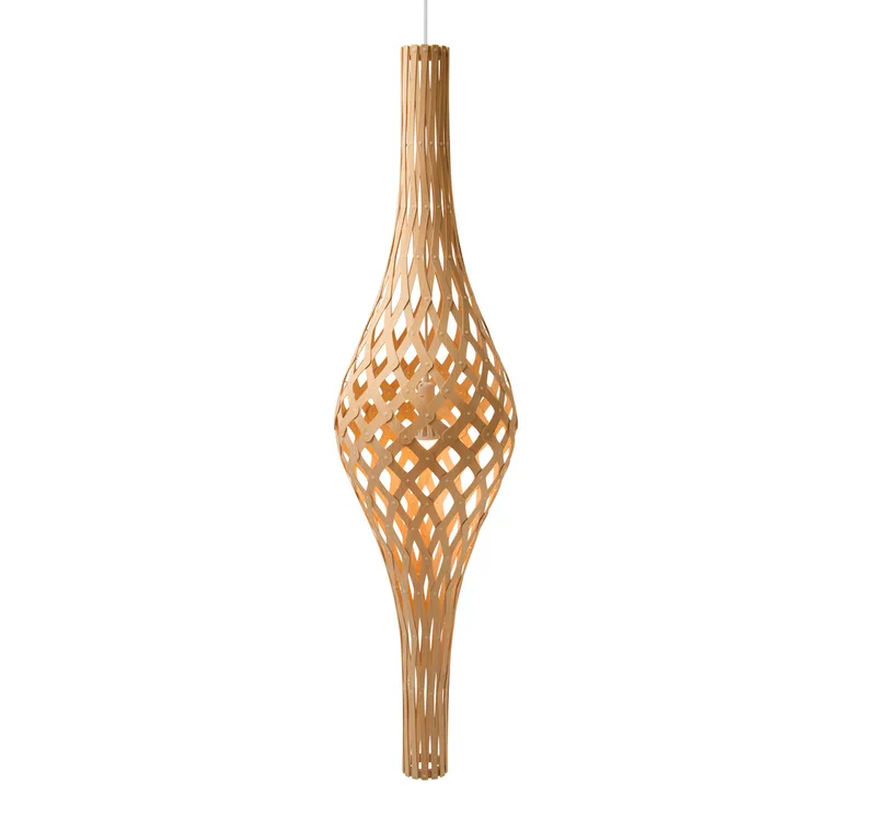 Nikau Hanglamp Wit 2 Kanten by David Trubridge – product photo