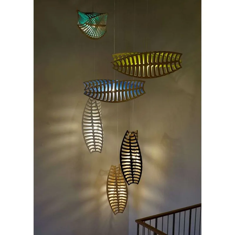 Toru Hanglamp Medium 1 Side White by David Trubridge – product photo