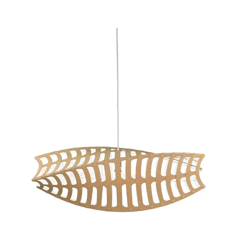 Toru Pendelleuchte Small 1 Seite Weiß von David Trubridge – Produktfoto