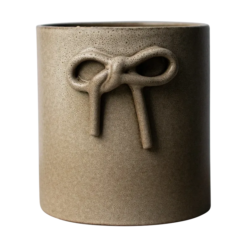 Bow Blumentopf Ø14 cm Beige by DBKD – product photo
