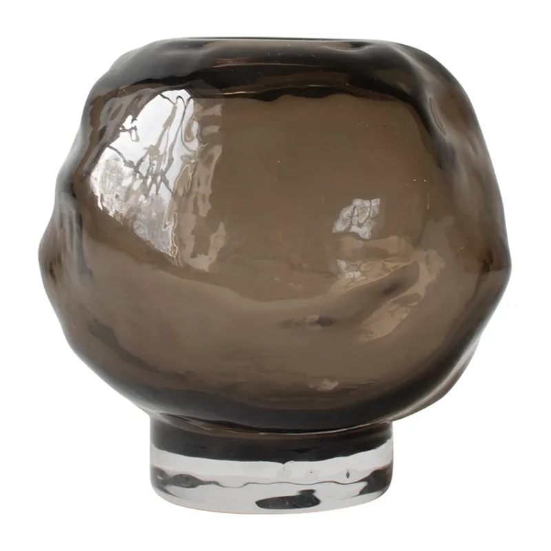 Bunch mini Windlicht auf Fuß Ø12cm Brown van DBKD – productfoto