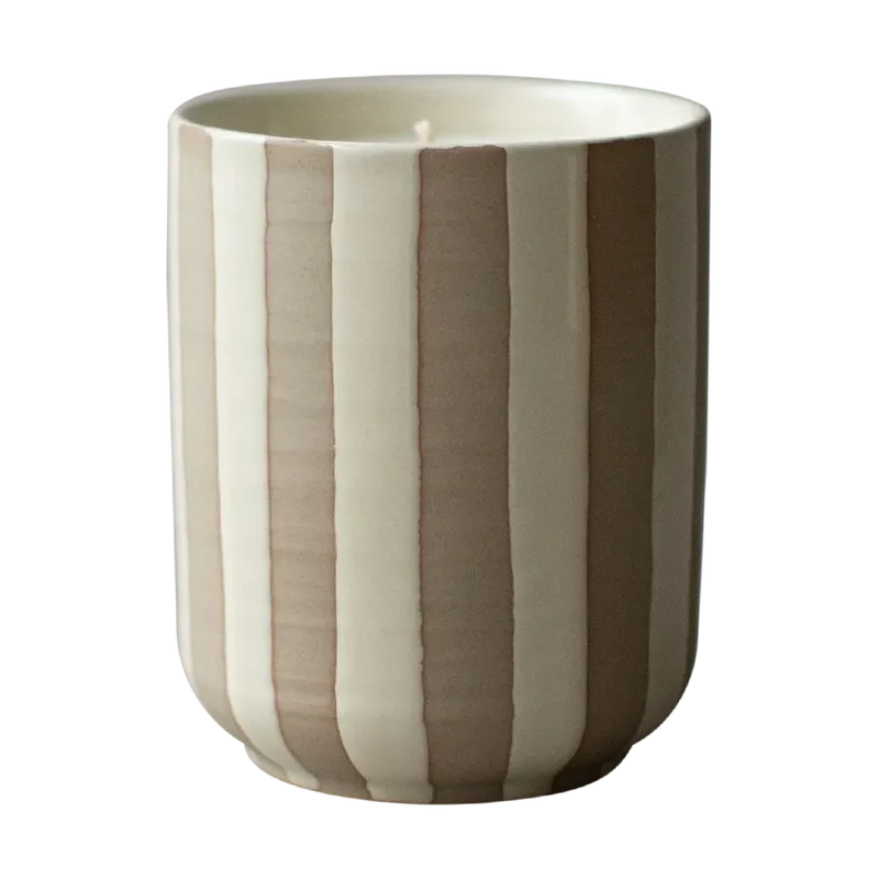Burn Duftkerze 60 h Stripe creme de DBKD – photo du produit