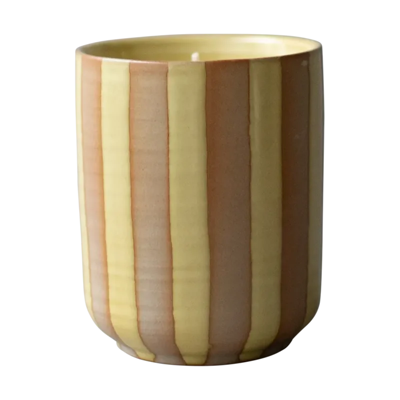 Burn Duftkerze 60 h Stripe yellow by DBKD – product photo