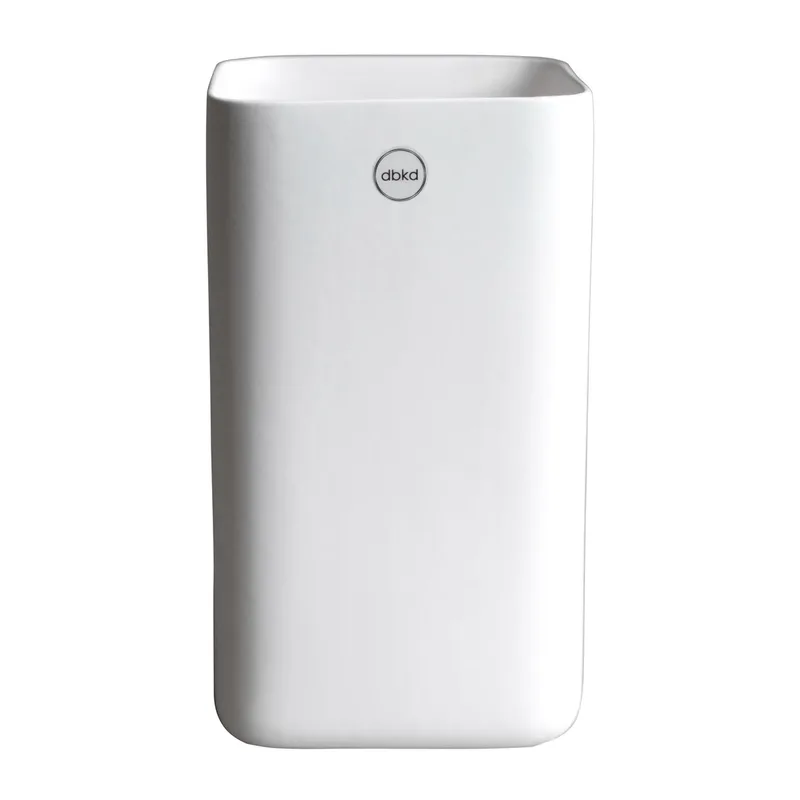 Cube Blumentopf large Ø13cm Matte white de DBKD – photo du produit
