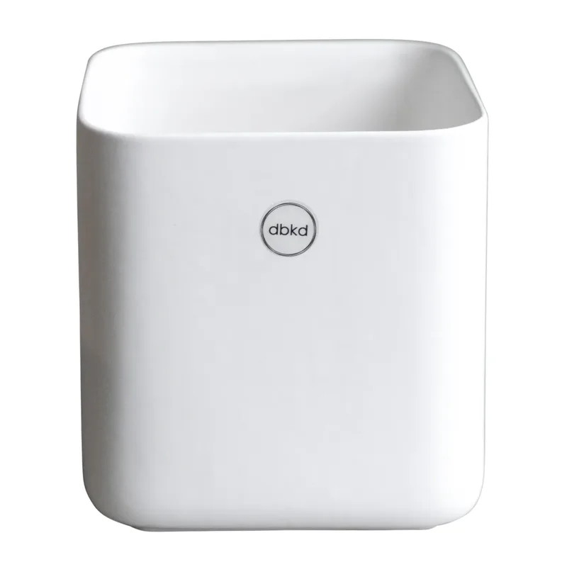 Cube Blumentopf small Ø13cm Matte white by DBKD – product photo