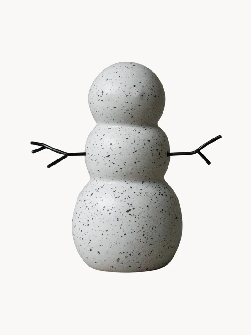Decoratief kerstobject Snowman van keramiek by DBKD – product photo