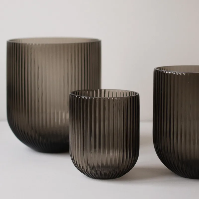 Glazen Vaas "Simple Stripe by DBKD in Brown – product photo
