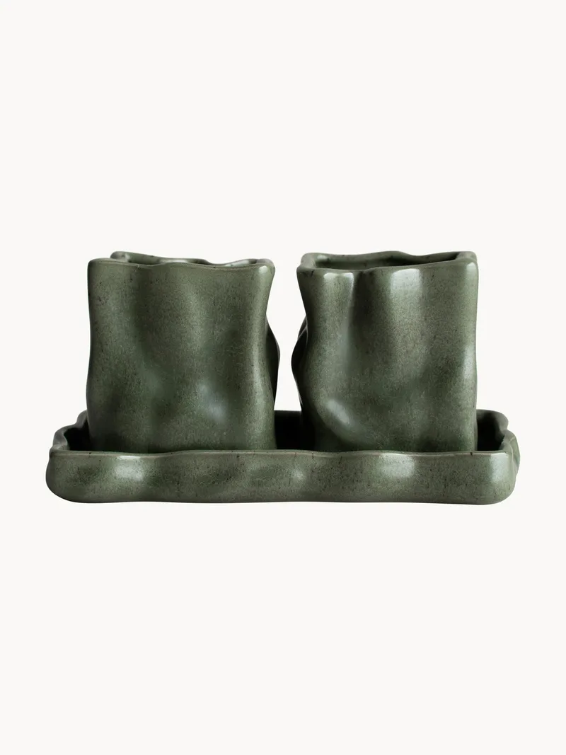 Keukenbewaarpotten Herb met dienblad, 3-delig by DBKD – product photo