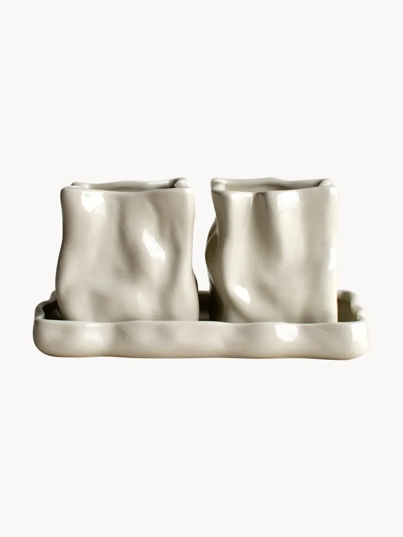 Keukenbewaarpotten Jars met dienblad, 3-delig by DBKD – product photo