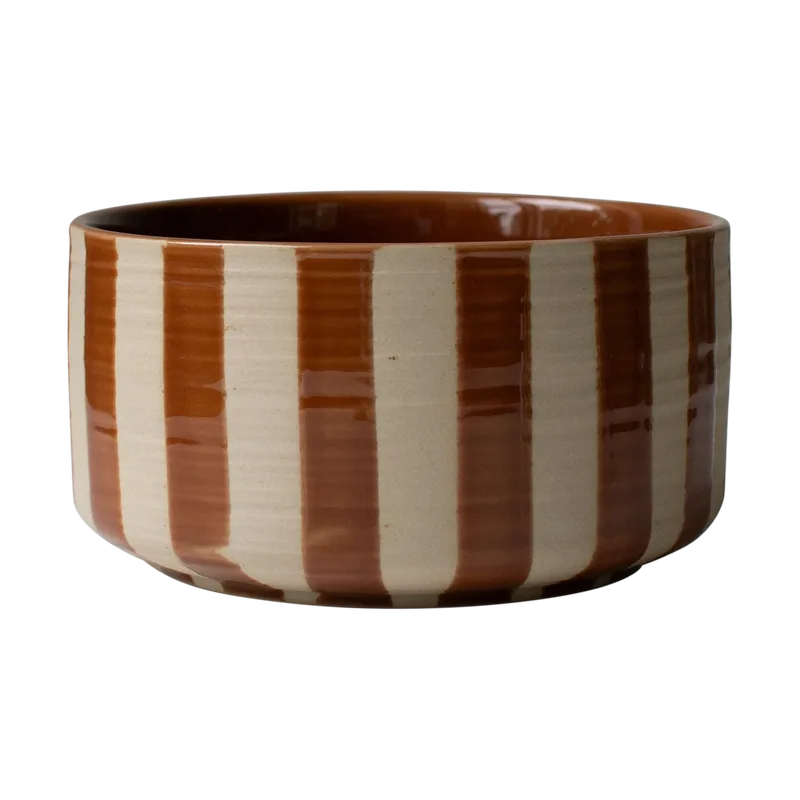 Line Dekorationsschale Ø16 cm Stripe nougat by DBKD – product photo