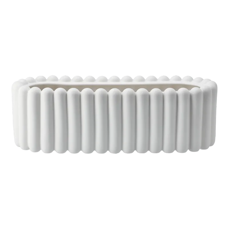 Mist Blumentopf oval White de DBKD – photo du produit
