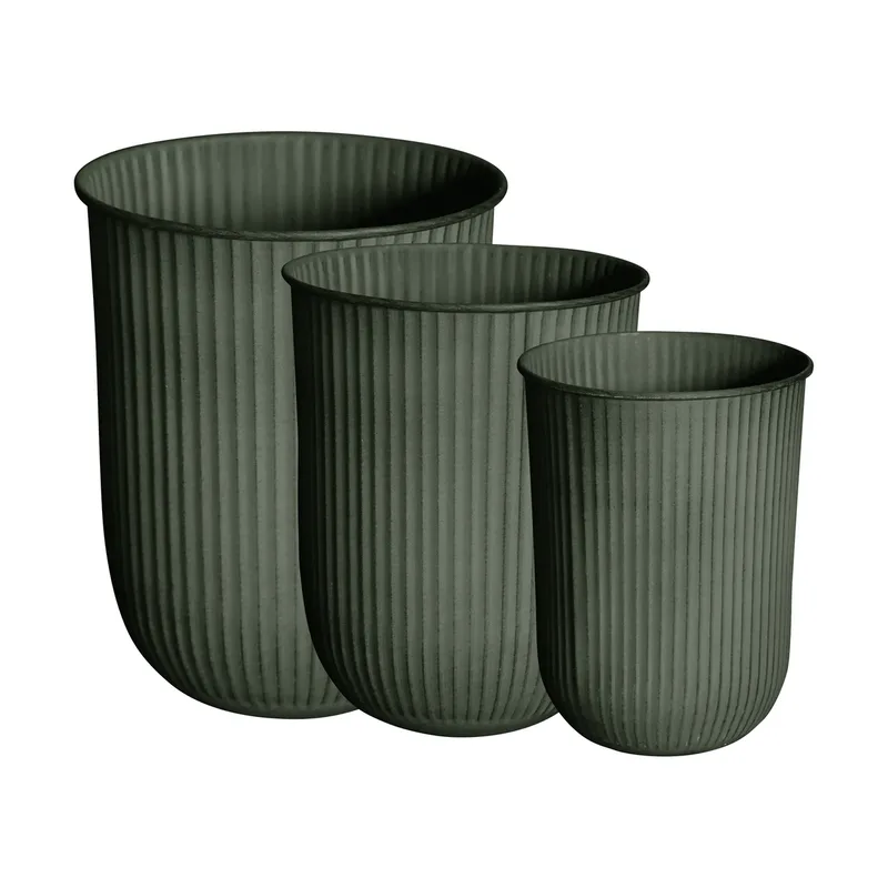 Out stripe Blumentopf 3er Pack Green von DBKD – Produktfoto
