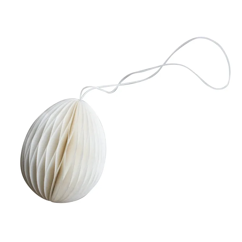 Ovoid Osteranhänger Papier 7 cm White de DBKD – photo du produit