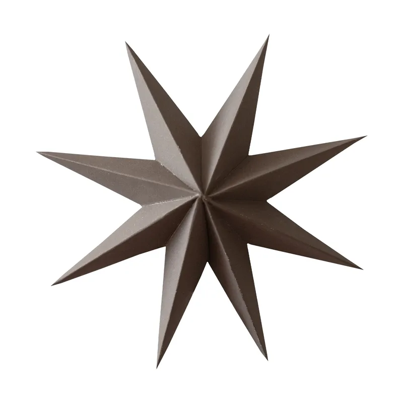 Papier-Winterstern Dekorationsanhänger Brown, medium, Ø14 cm by DBKD – product photo