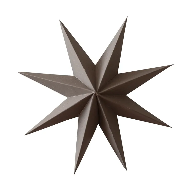 Papier-Winterstern Dekorationsanhänger Brown, small, Ø9 cm de DBKD – photo du produit