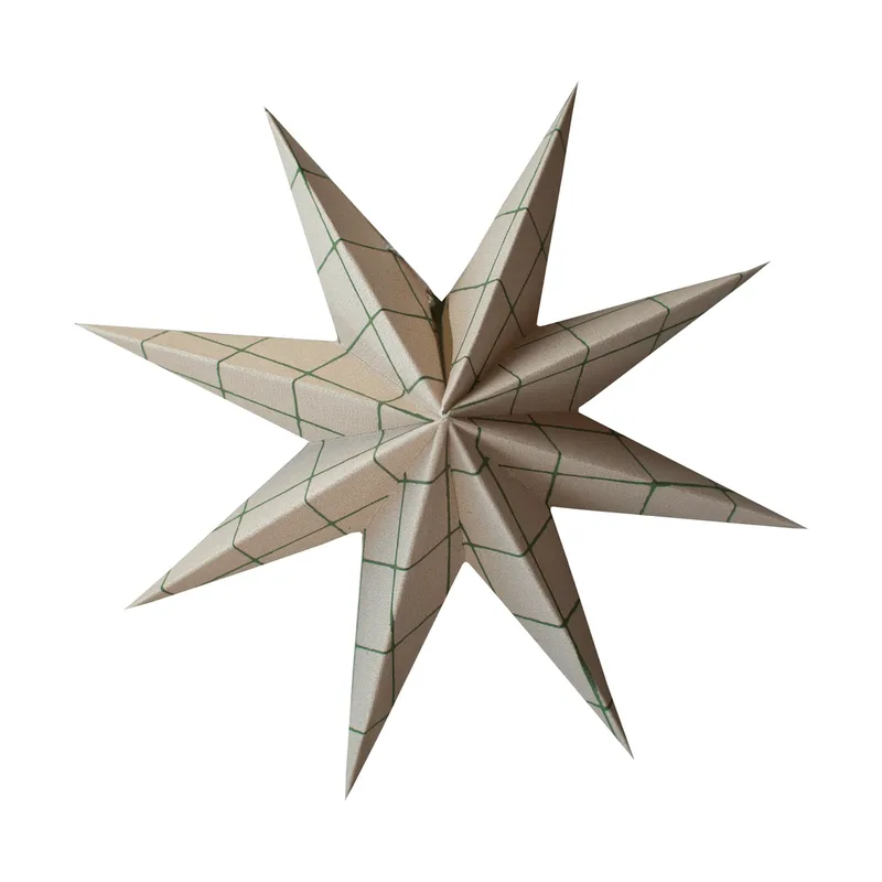 Papier-Winterstern Dekorationsanhänger Square sand, medium, Ø14 cm by DBKD – product photo
