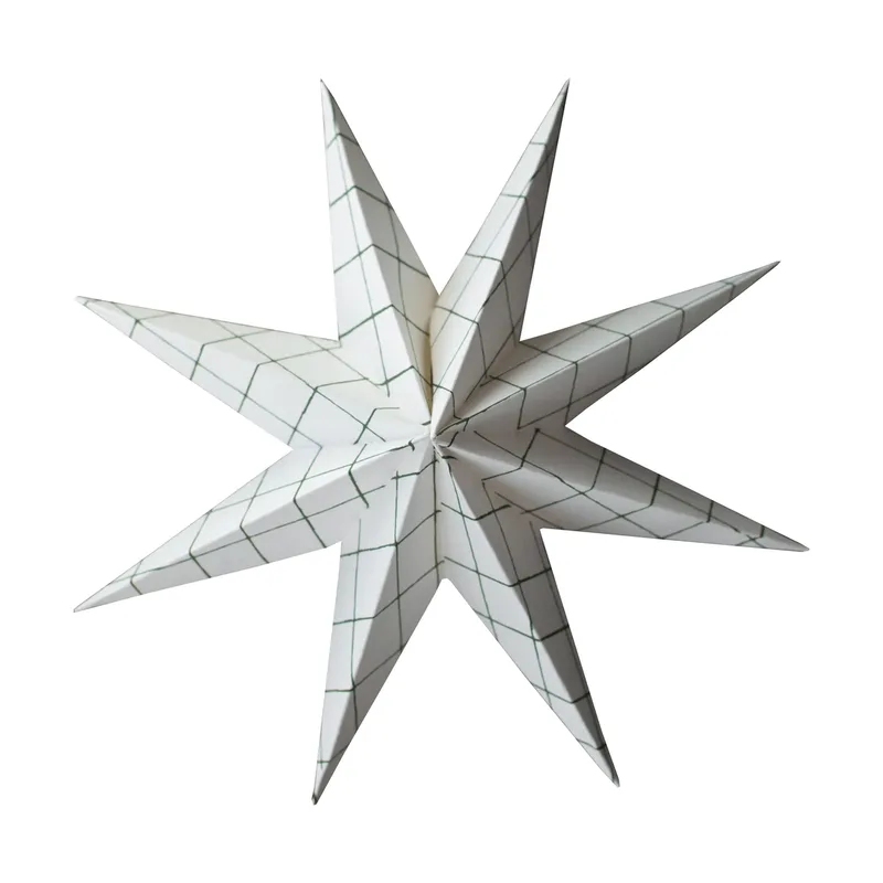 Papier-Winterstern Dekorationsanhänger Square white, large, Ø19 cm de DBKD – photo du produit