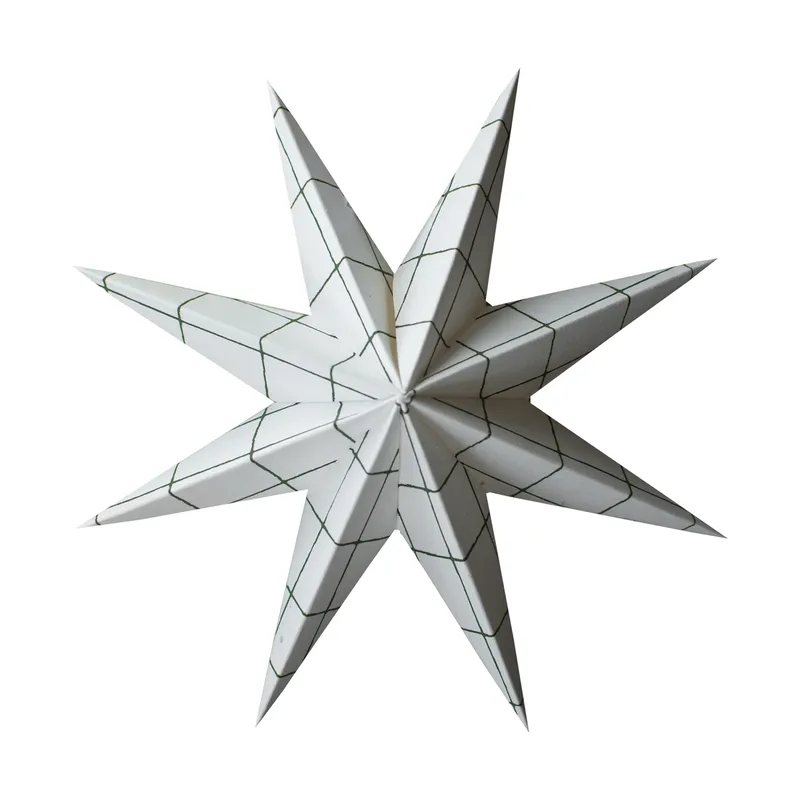 Papier-Winterstern Dekorationsanhänger Square white, medium, Ø14 cm de DBKD – photo du produit