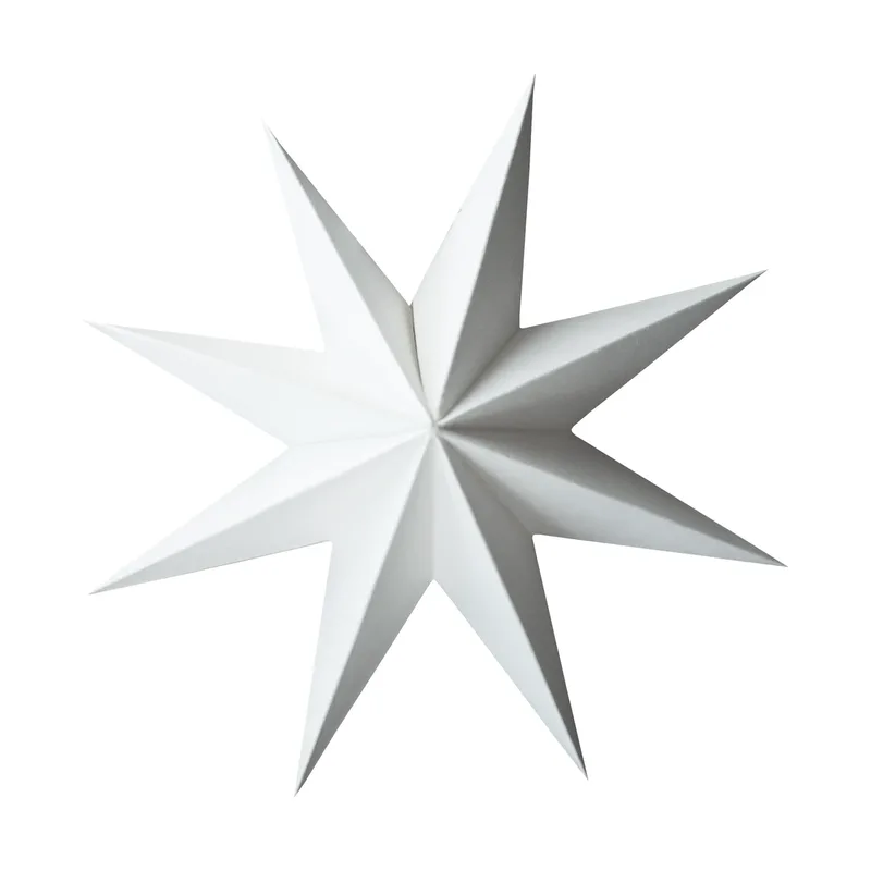 Papier-Winterstern Dekorationsanhänger White, large, Ø19 cm de DBKD – photo du produit