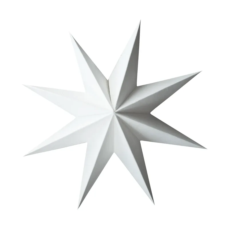 Papier-Winterstern Dekorationsanhänger White, medium, Ø14 cm de DBKD – photo du produit