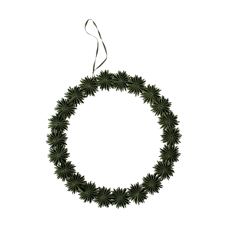 Papierflocken-Kranz Dekorationskranz Ø35 cm Green de DBKD – photo du produit