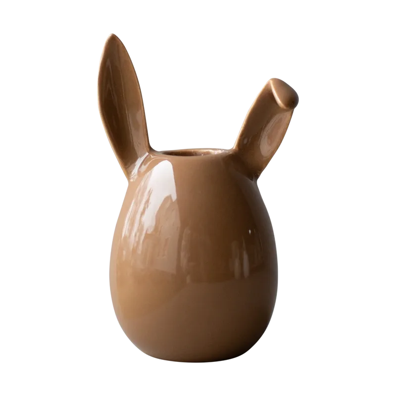 Rabbit Kerzenständer 13 cm Shiny nougat fra DBKD – produktbillede