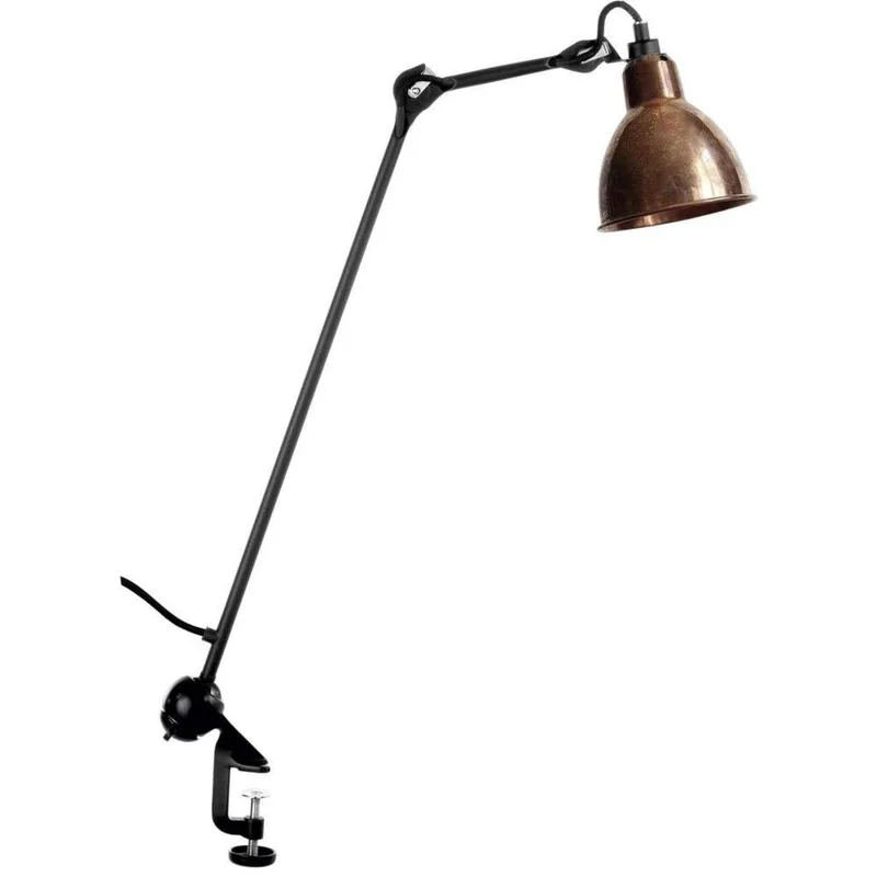 201 Tafellamp Zwart/Koper - Lampe Gras DCW - Werkkamer / Kantoor - Metaal fra DCW éditions – produktbillede