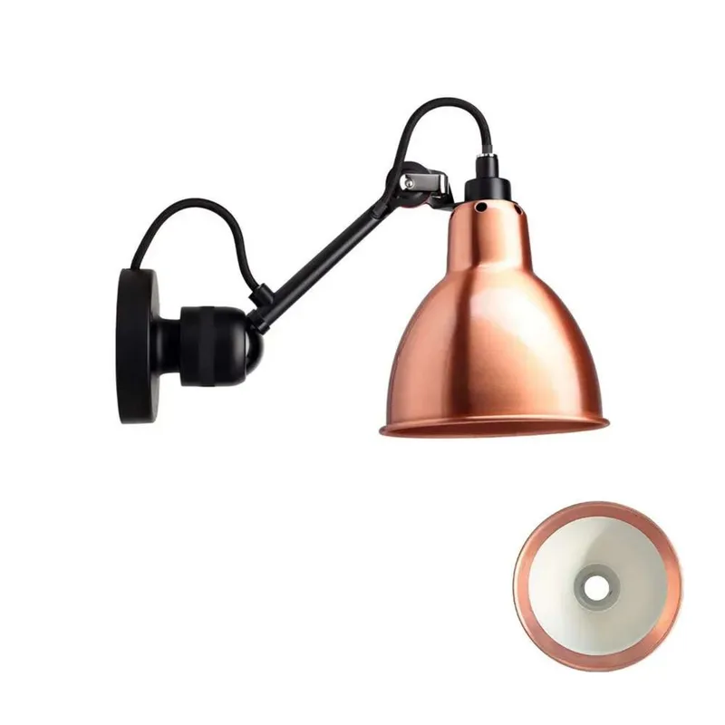 304CA wandlamp Zwart/Koper/Wit - Lampe Gras DCW - Woonkamer - Designer - Metaal by DCW éditions – product photo