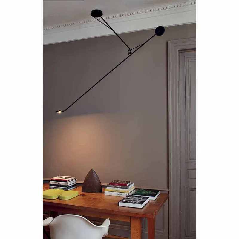 Aaro Plafondlamp Zwart - DCW - Woonkamer - Aluminium de DCW éditions – photo du produit