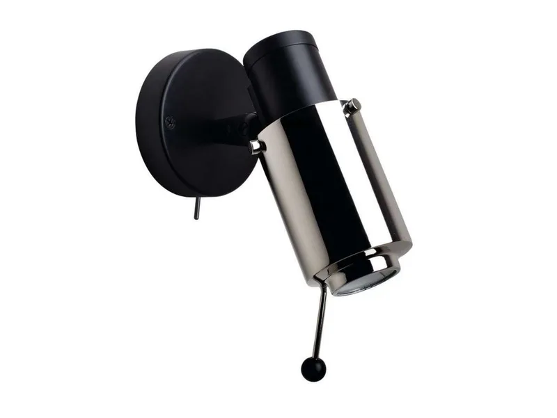Biny Spot LED met schakelaar & stang zwart/nikkel - DCW - Metaal by DCW éditions – product photo