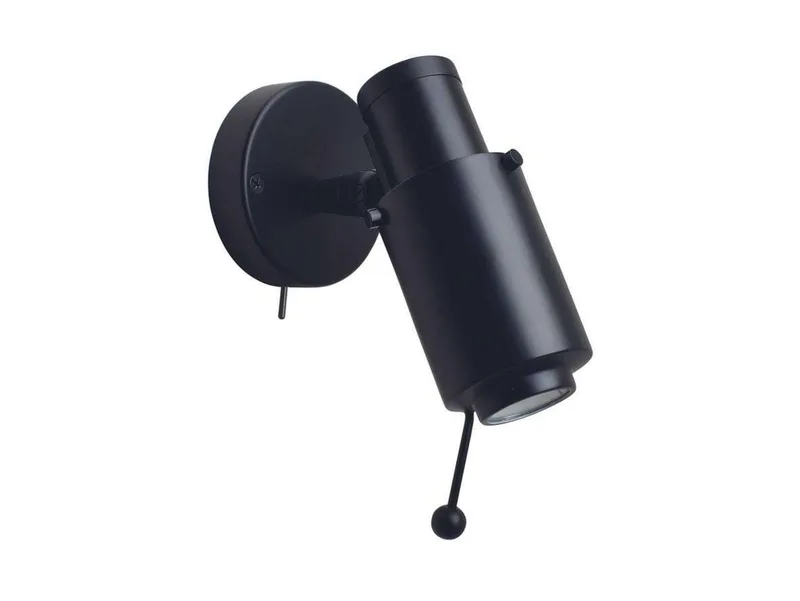 Biny Spot LED met schakelaar & stang zwart/zwart - DCW - Metaal de DCW éditions – photo du produit