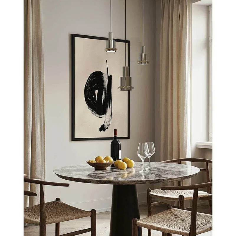 Chaumont Hanglamp Ø15xH22 Nickel/Yellow - DCW - Woonkamer - Metaal by DCW éditions – product photo