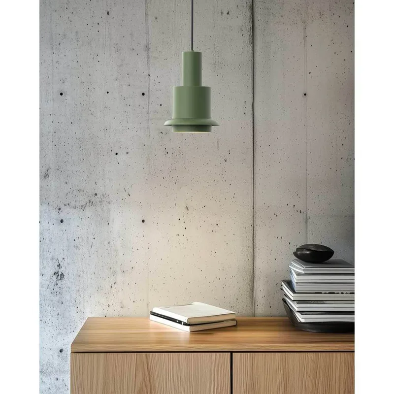 Chaumont Hanglamp Ø15xH22 White/Green - DCW - Woonkamer - Metaal by DCW éditions – product photo