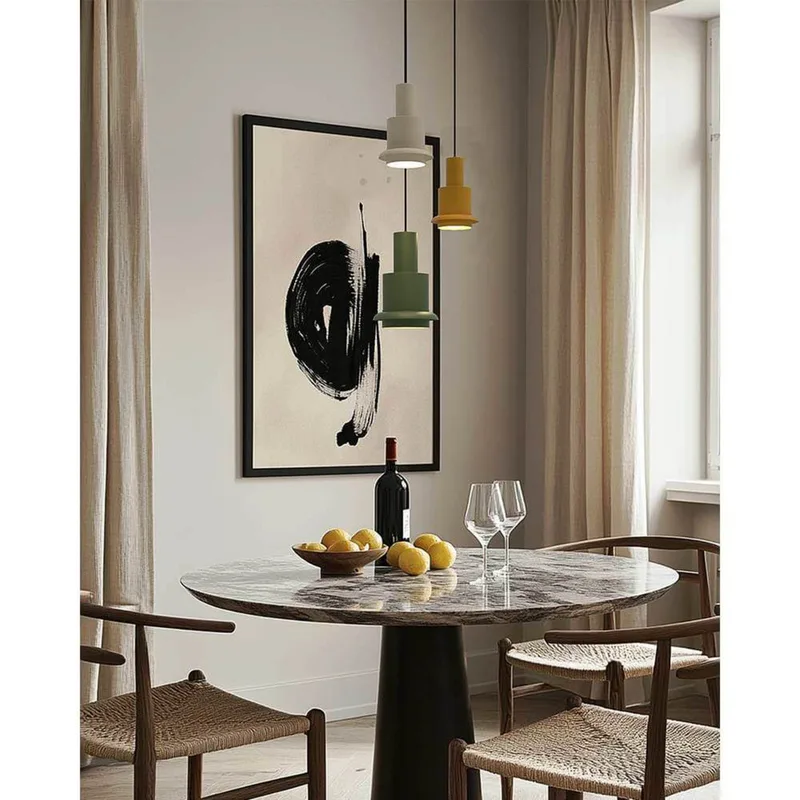 Chaumont Hanglamp Ø15xH22 White/Yellow - DCW - Woonkamer - Metaal by DCW éditions – product photo