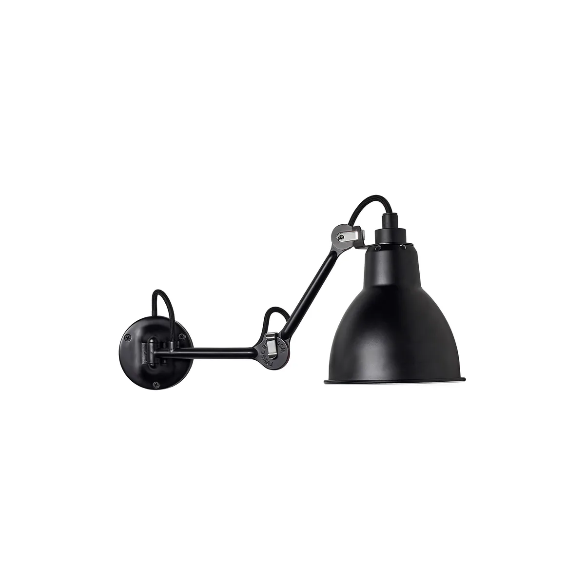 Drehbare Wandleuchte Lampes Gras - Schwarz - Aluminium - Designer Bernard-Albin Gras de DCW éditions – photo du produit